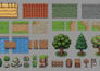 create 2d topdown pixel art tileset, tilemap rpg game assets unity game assets